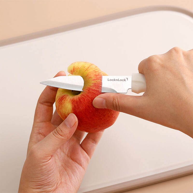 Bộ dao 5 món LocknLock gồm 4 dao, 1 khối đỡ dao dán tường bằng PP - Màu Ivory - CKK307S5, , large image number null